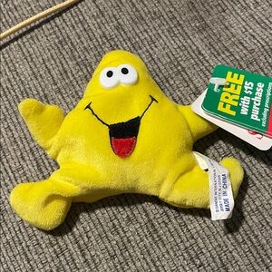 Merry Beans Stardust Yellow Star Plush Toy - Smiling Face